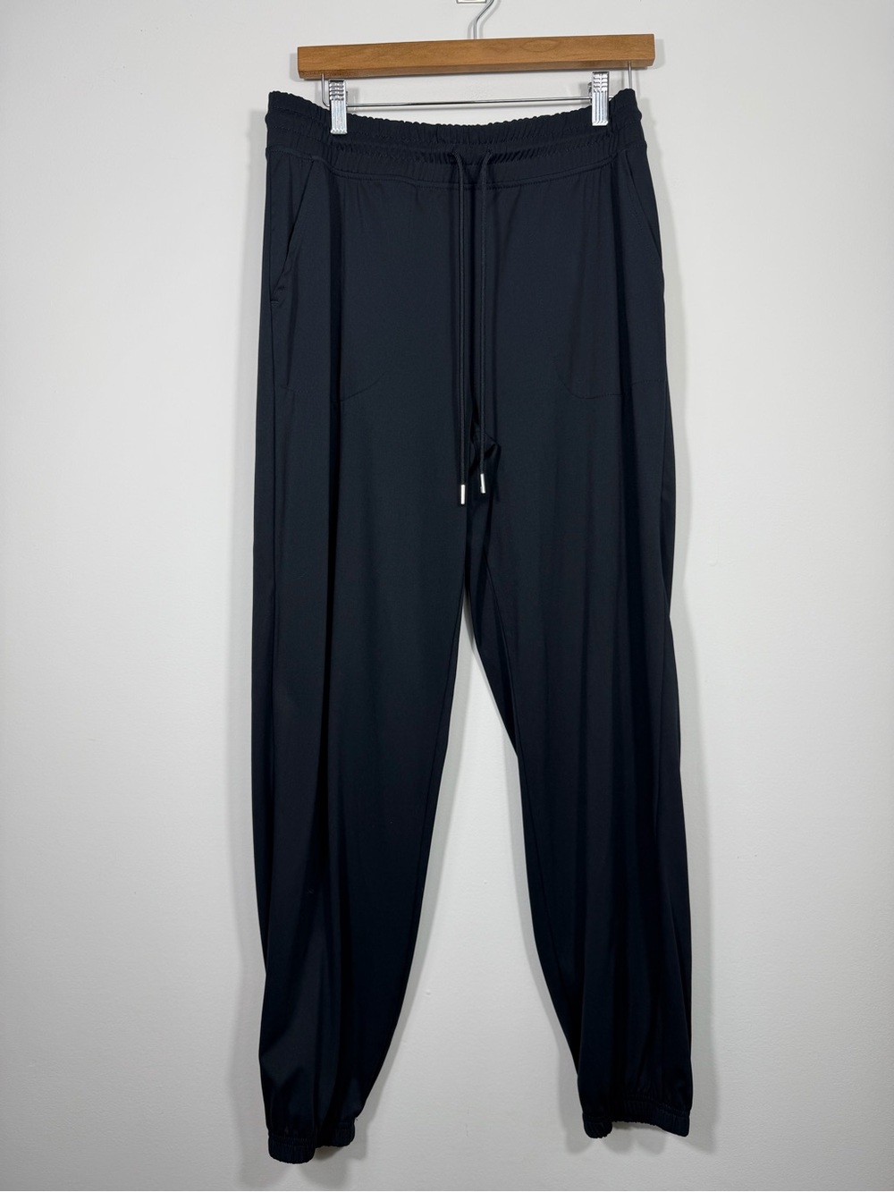 SAGE Collective Women’s Black Stretch Jogger Pants Drawstring Pockets M